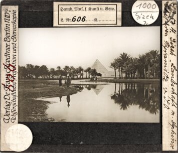 Vorschaubild Gizeh, Landschaft mit Sphinx und Chephren Pyramide von Südosten (Stoedtner-Nr. 4354) Diasammlung